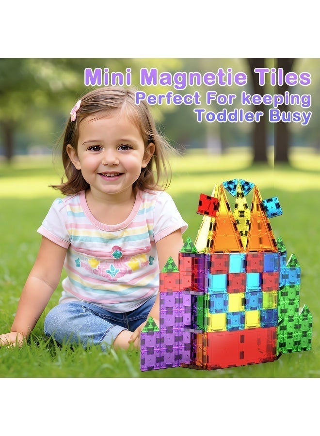 76 PCS Magnetic Building Blocks Set Clear 3D Building Blocks Construction Playboards Magnet Construction Playset, Assembly Learning Bricks & Creative Puzzle Game for Boys & Girls 3+ - Image 3