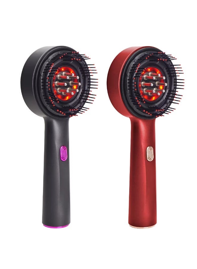 مشط مساج فروة الرأس بالضوء الأحمر 630nm مع خزان سيرم – شحن Type‑C - Image 1