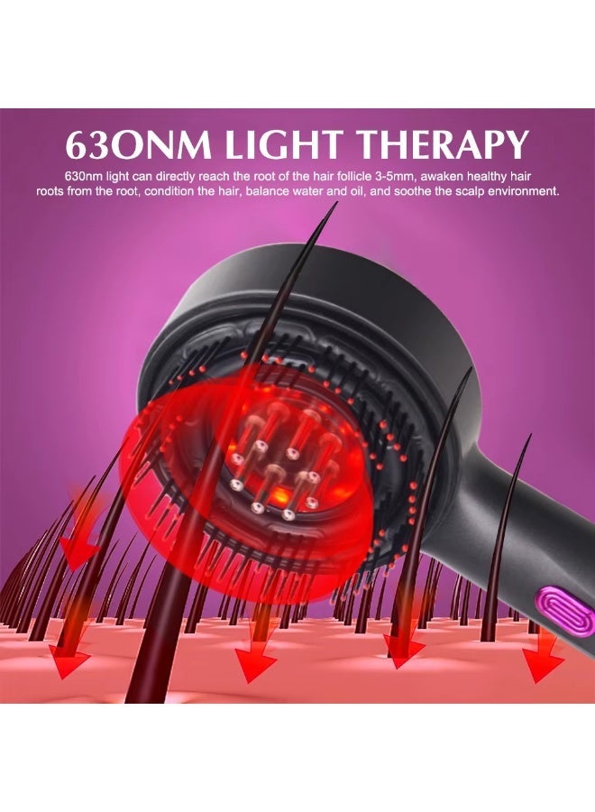 مشط مساج فروة الرأس بالضوء الأحمر 630nm مع خزان سيرم – شحن Type‑C - Image 5