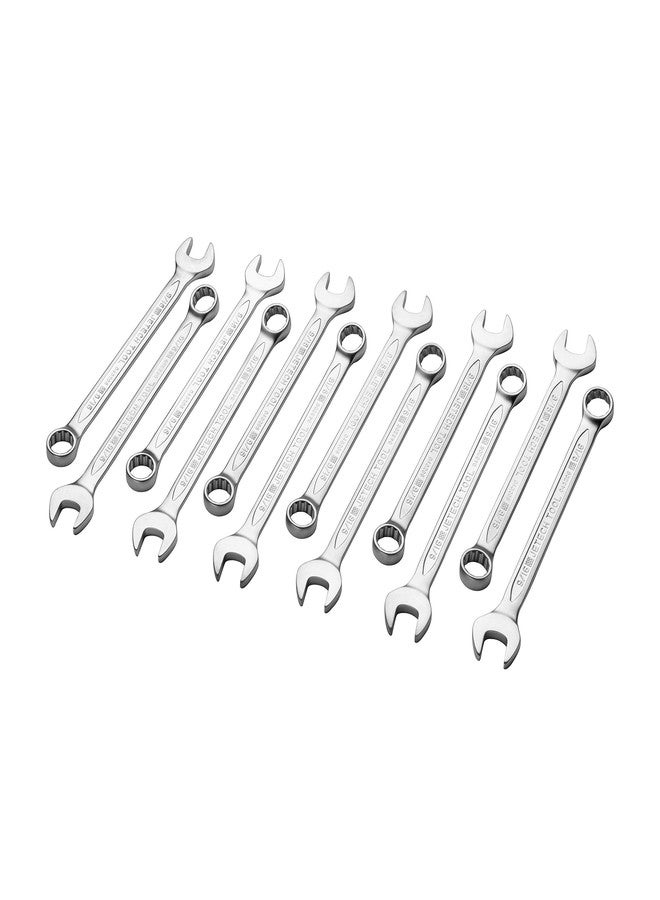 Jetech 9/16 inch Combination Wrench (12 Pack) - Durable SAE Inch Cr-V Steel High Strength Spanner in Sand Blasted Finish - Image 1