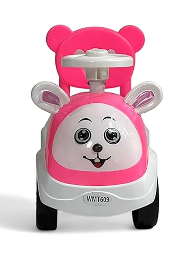 البدر سيارة ركوب للاطفال من البدر، سيارة ركوب للاطفال مع موسيقى واضواء، سيارة دفع للاطفال الصغار مع تخزين تحت المقعد، سيارة لعبة للاطفال مناسبة للاطفال، بينك، زهري، من البدر - Image 2