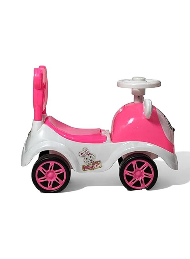 البدر سيارة ركوب للاطفال من البدر، سيارة ركوب للاطفال مع موسيقى واضواء، سيارة دفع للاطفال الصغار مع تخزين تحت المقعد، سيارة لعبة للاطفال مناسبة للاطفال، بينك، زهري، من البدر - Image 3