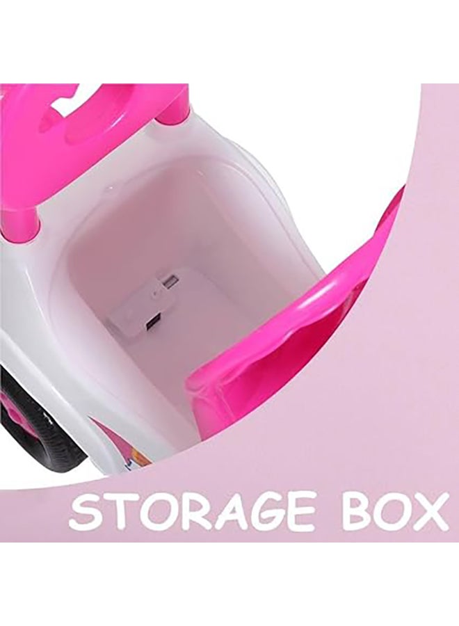 البدر سيارة ركوب للاطفال من البدر، سيارة ركوب للاطفال مع موسيقى واضواء، سيارة دفع للاطفال الصغار مع تخزين تحت المقعد، سيارة لعبة للاطفال مناسبة للاطفال، بينك، زهري، من البدر - Image 5