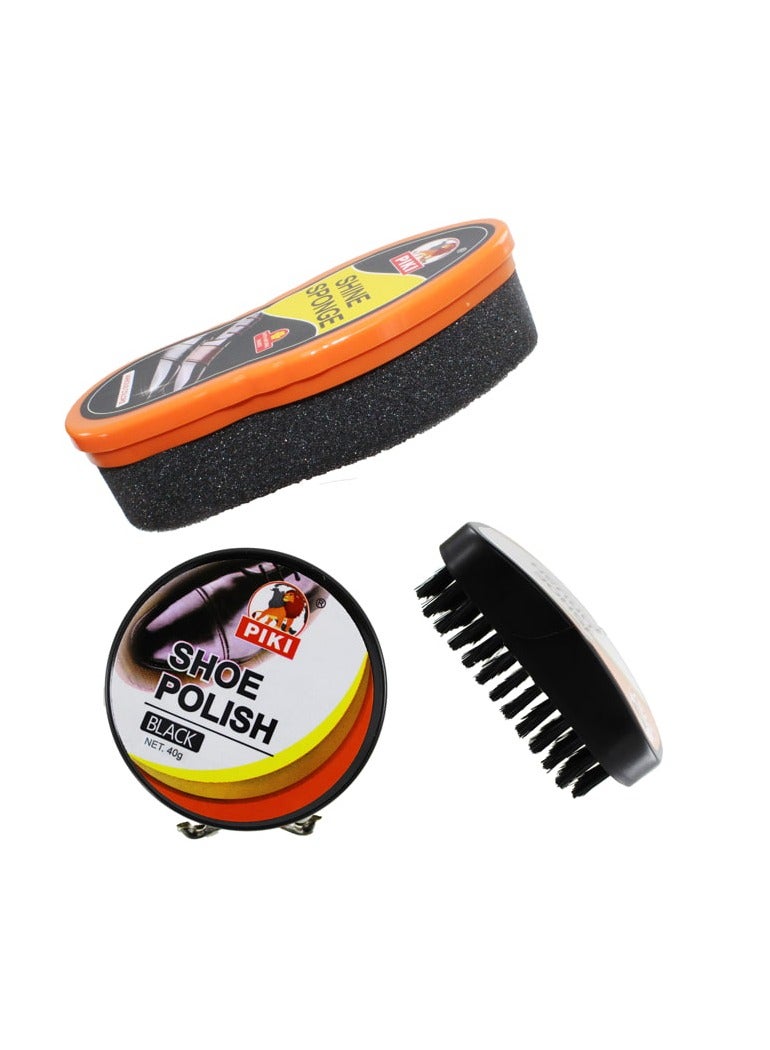 AL QADAH Shoe Polish Kit 3Pcs Card - Image 1