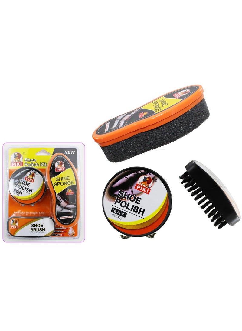 AL QADAH Shoe Polish Kit 3Pcs Card - Image 2