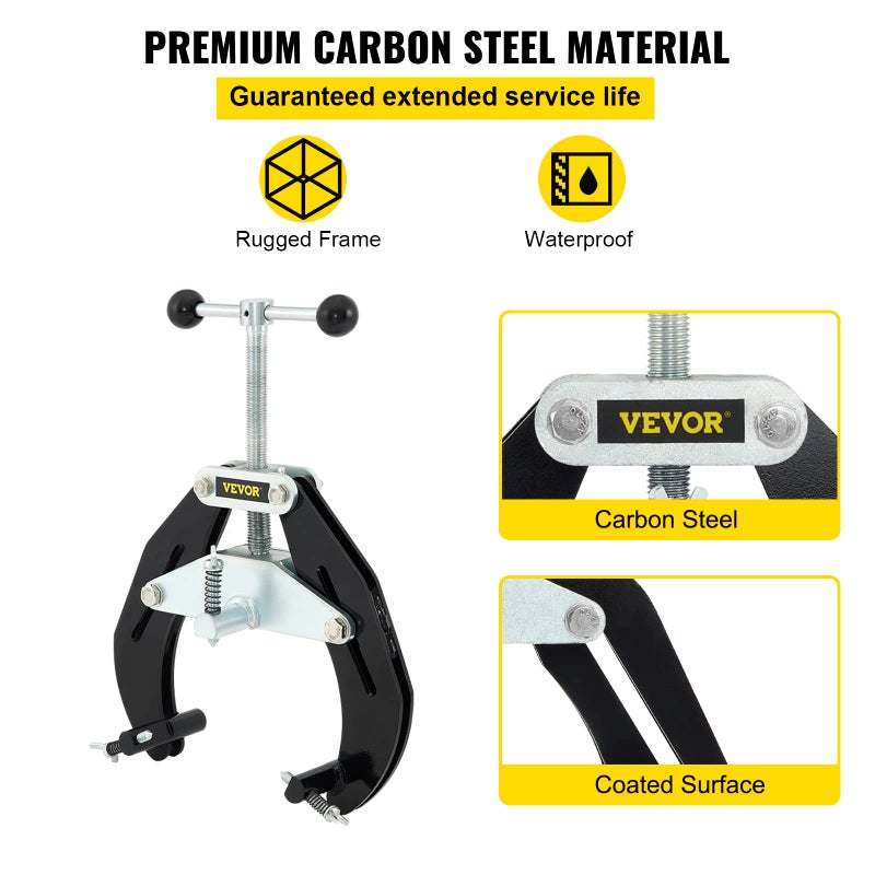 VEVOR Pipe Clamp, 2 to 6 in, High Strength Ultra Clamp with Quick Acting Screws, Steel Pipe Alignment Tool with Lightweight Design, Black - Image 4