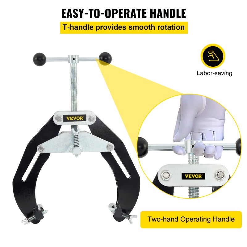 VEVOR Pipe Clamp, 2 to 6 in, High Strength Ultra Clamp with Quick Acting Screws, Steel Pipe Alignment Tool with Lightweight Design, Black - Image 5