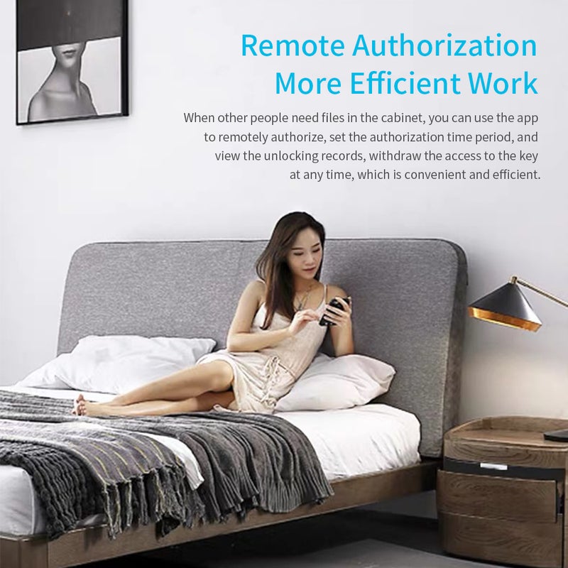 Intelligent BT App Drawer Lock Adhesive BT Lock Filing Cabinet Wardrobe Shoe Cabinet Letter Box Lock White T1 - Image 3