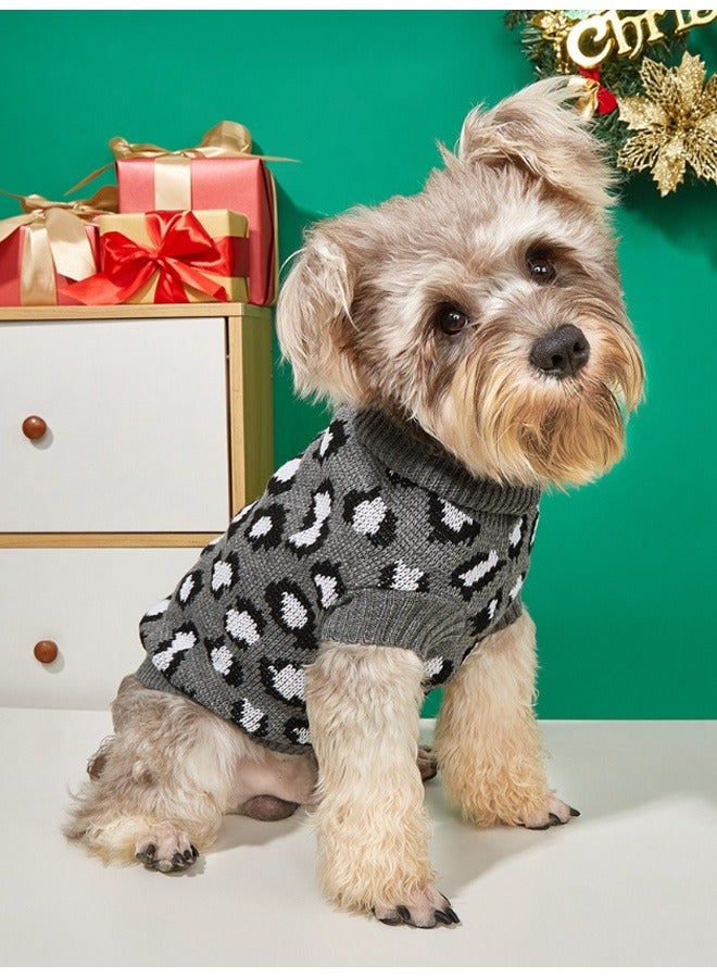 GMORO Cat Sweater Leopard Knitted Clothes for Cat Winter Warm Sleeveless Sweater for Small Dogs or Cat - Image 5