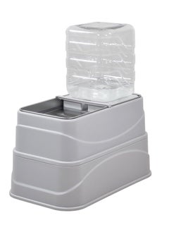 NNC PETS Adjustable pet water dispenser with Stainless steel bowl, Transparent water tank, and Detachable, 41 cm Automatic water dispenser for All-size breeds, Anti-slip base, Gravity design & Portable (Grey)  - Image 1