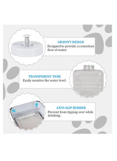 NNC PETS Adjustable pet water dispenser with Stainless steel bowl, Transparent water tank, and Detachable, 41 cm Automatic water dispenser for All-size breeds, Anti-slip base, Gravity design & Portable (Grey)  - Image 3