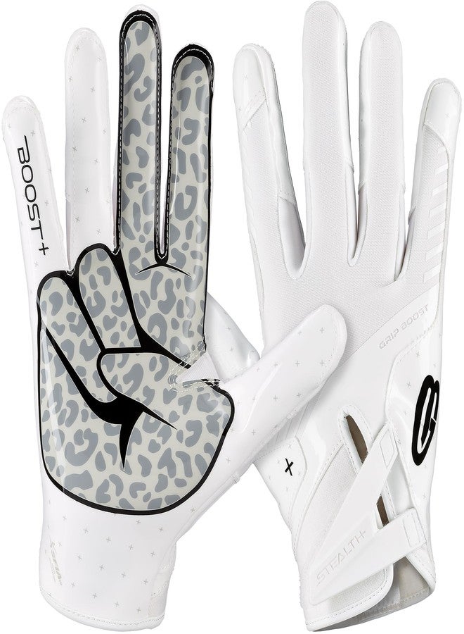 Grip Boost Youth Football Gloves Peace Stealth 6.0 Boost Plus Technology Kids Receiver Gloves - Youth Sizes (Crucial Catch, Youth Medium) - Image 1
