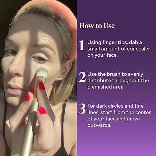 Fièra Concealer & Foundation Brush - Expert Tool for Cream & Liquid Makeup - Seamless, Even Application - Lightweight & Easy to Clean - Perfect for Use with Fièra Luxury Concealer - Image 3