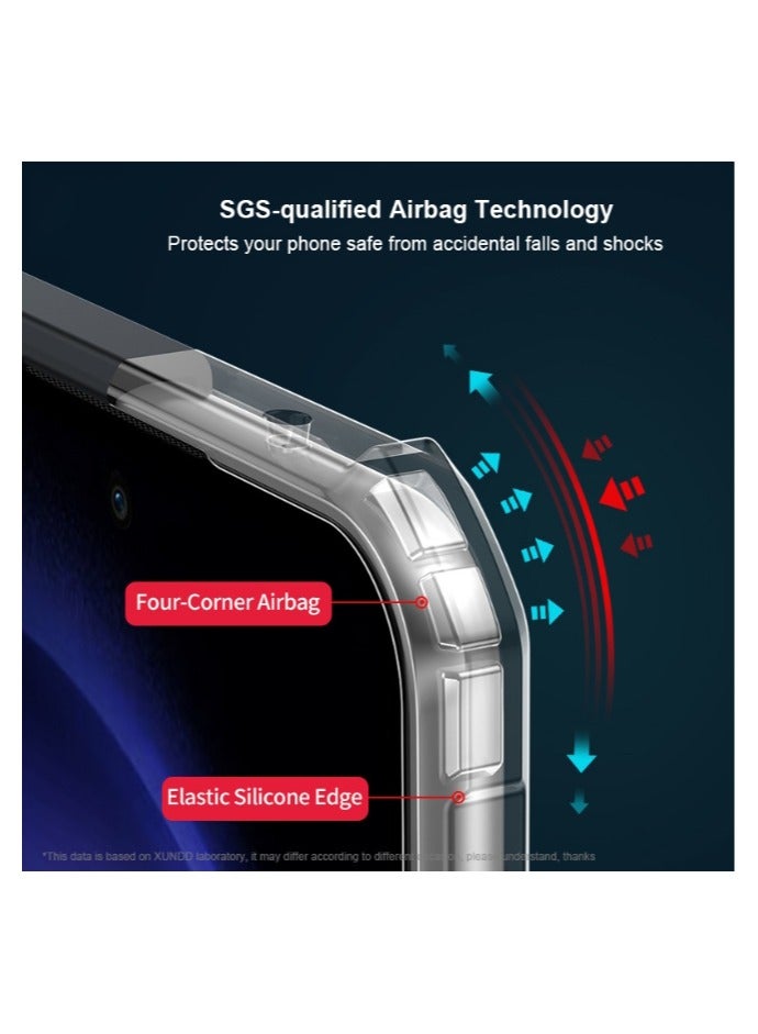 for Samsung Galaxy S25 Case, Ultra Thin Lightweight, Soft TPU Bumper, Acrylic Clear Back Cover Samsung Galaxy S25, Black - Image 2