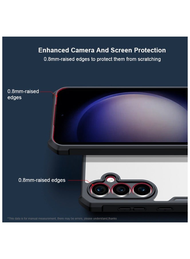 for Samsung Galaxy S25 Case, Ultra Thin Lightweight, Soft TPU Bumper, Acrylic Clear Back Cover Samsung Galaxy S25, Black - Image 3