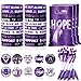 Supervitae 200 Pcs Purple Ribbon Awareness Accessories Include 50 Ribbon Gift Bags 50 Purple Awareness Wristband 50 Pen 50 Button Pin for Campaign Support Supplies - Image 3