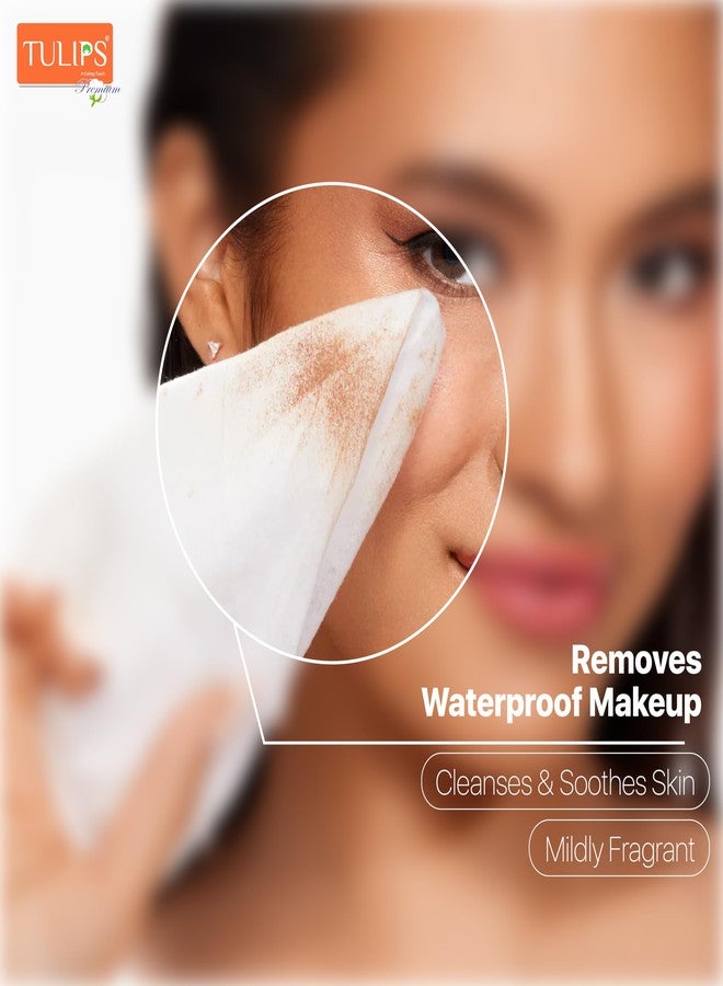 Tulips Premium Waterproof Makeup Remover Micellar Water Wipes I 30 wipes each pack I Remover face, eyes & lips makeup I Aloevera extracts (Pack of 6) - Image 3
