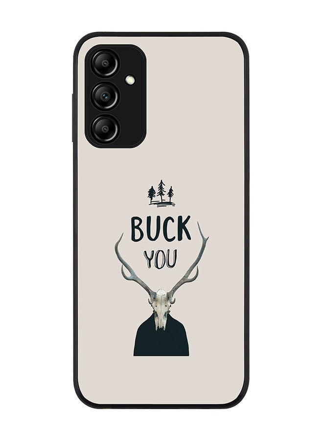 Stylizedd Rugged Black edge case for Samsung Galaxy A14 4G/5G Slim fit Soft Case Flexible Rubber Edges Anti Drop TPU Gel Thin Cover - Buck You - Image 1