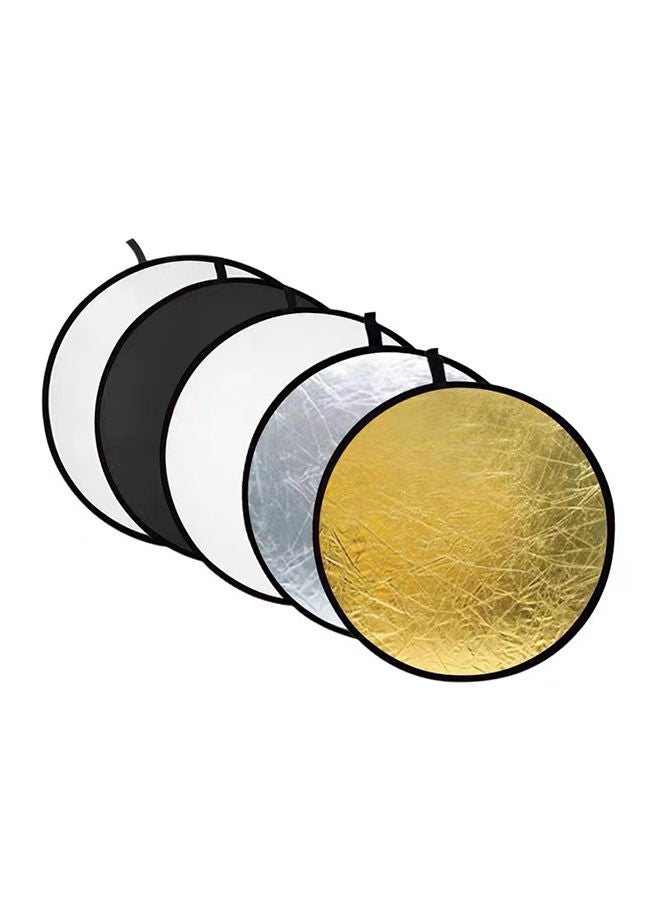 5-Piece Outdoor Portable Light Supplement Plate Foldable Photographic Reflector 80cm  - Image 1