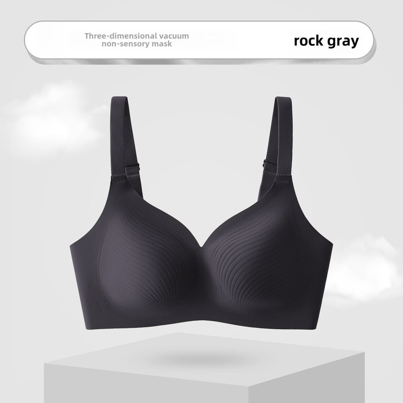 Seamless Bra Large Bust Minimizer Ultra-Thin Breathable Rock ash  - Image 1