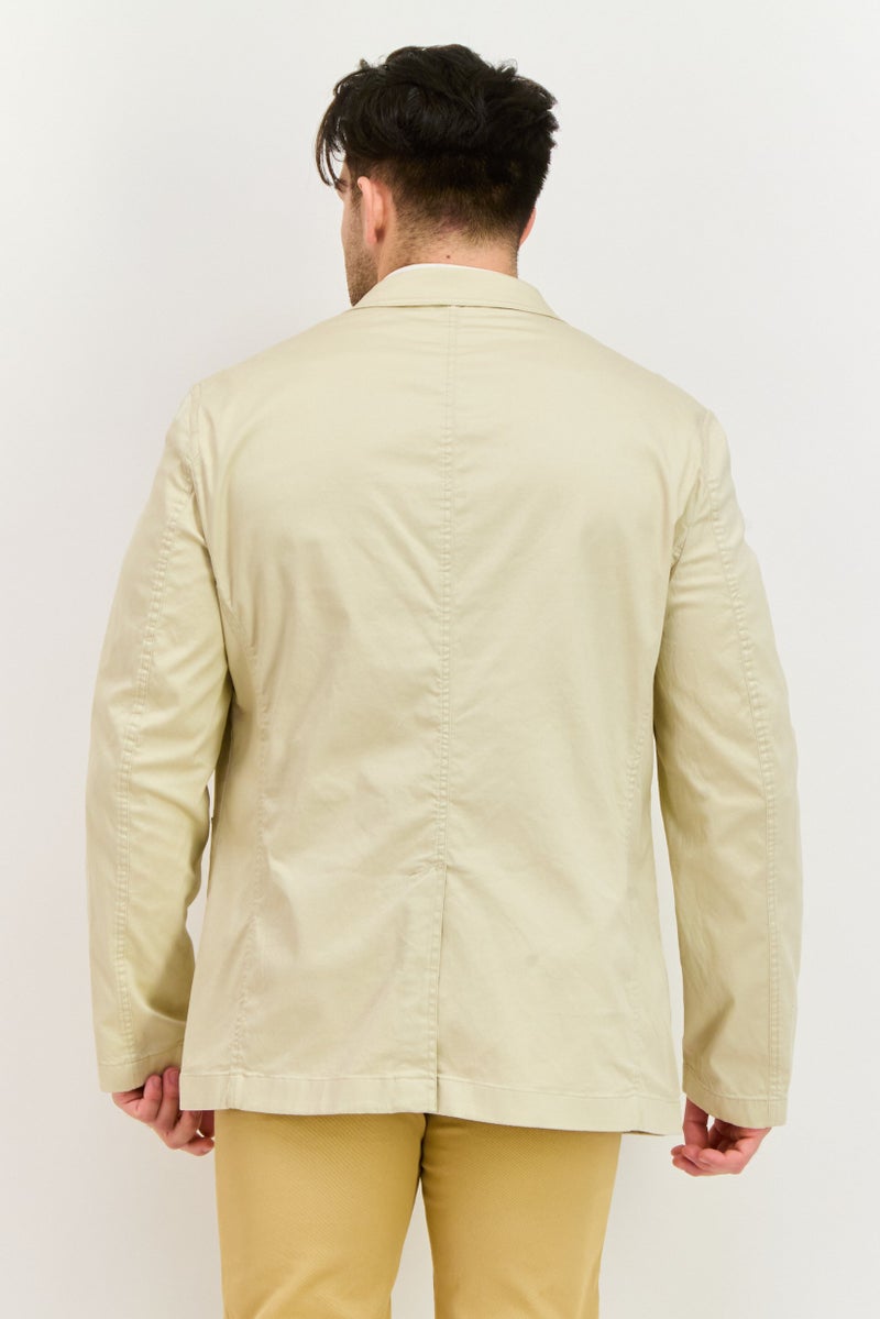 Celio Men Regular Fit Solid Blazer, Beige - Image 3