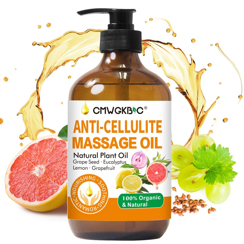 Anti Cellulite Oil Massage Oil for Massage TherapyBody Oil for Skin Tightening Cellulite Remover in Thighs and ButtCellulite Treatment Massage OilAssists with FirmingToning Moisturizes Skin