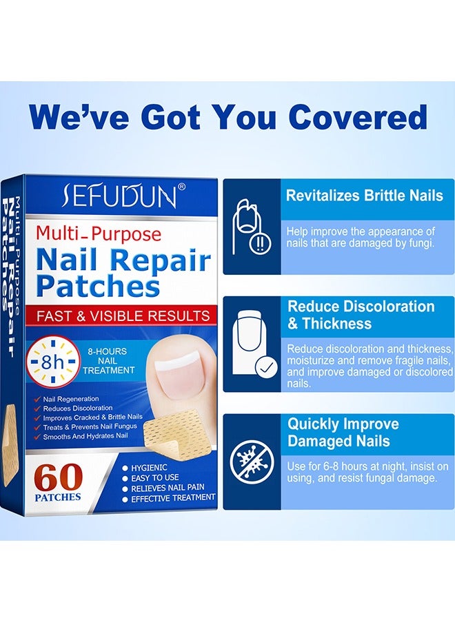 سيفودون بقع إصلاح الأظافر المعطي الغرض ، 60 قطعة علاج إصلاح الأظافر بين عشية وضحاها لتغير لون الأظافر وتشققها ، واستعادة مظهر الأظافر الصحي - Image 5