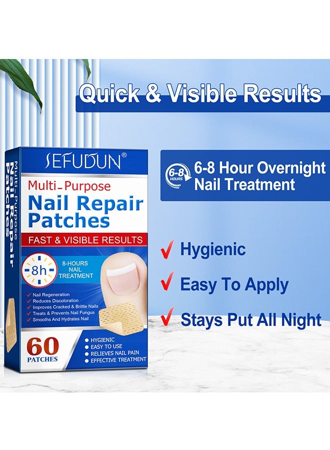 سيفودون بقع إصلاح الأظافر المعطي الغرض ، 60 قطعة علاج إصلاح الأظافر بين عشية وضحاها لتغير لون الأظافر وتشققها ، واستعادة مظهر الأظافر الصحي - Image 4