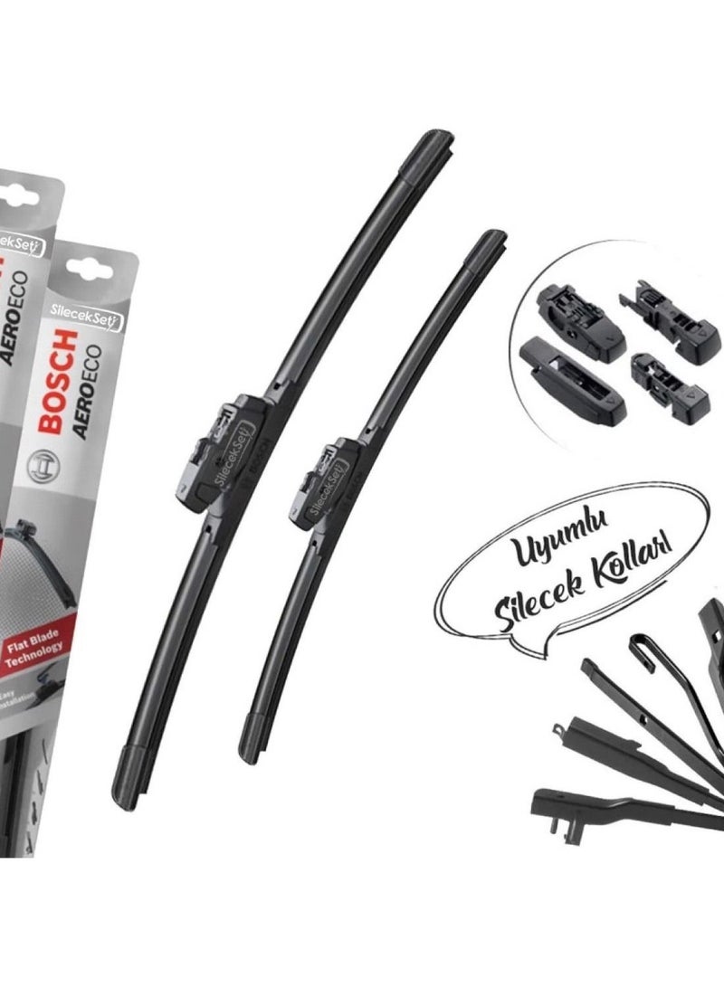 BOSCH Aeroeco Front Window Wiper Blades Driver Side And Passenger side For Mitsubishi Pajero Sport Jul. 1996 - Feb. 2008 - Image 3