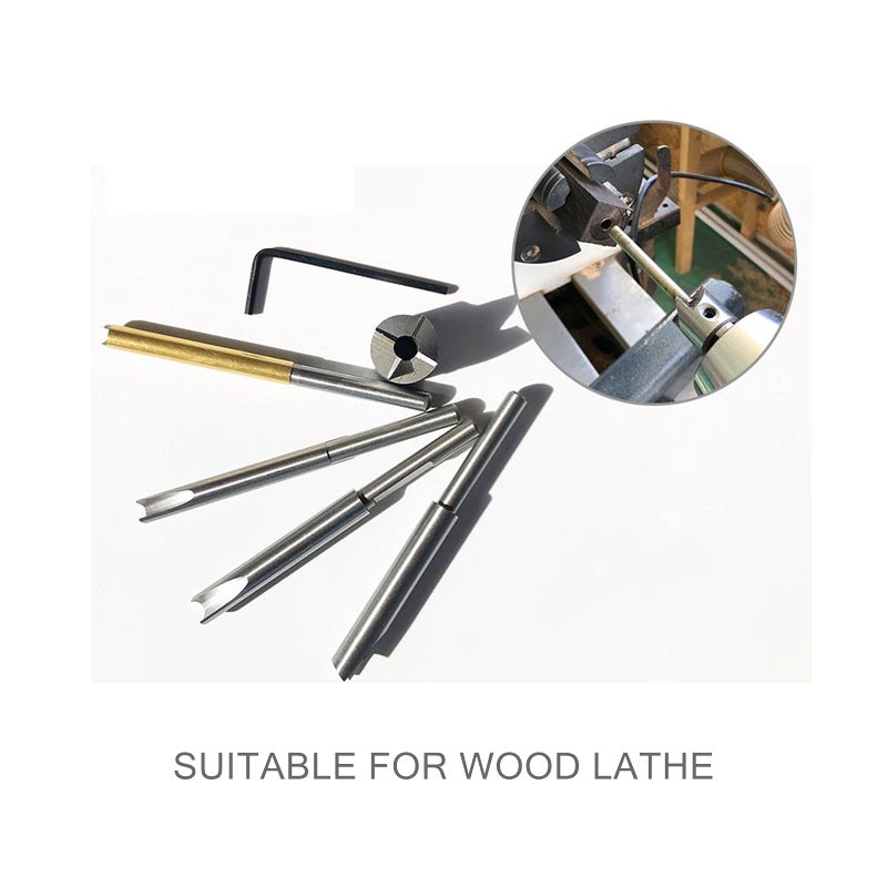PHUKIMLONG Wood Turning Pen Barrel Kits,Turning Tools, Pen Mandrel MT2 (Pen Mill Kit- 7Pcs) - Image 5