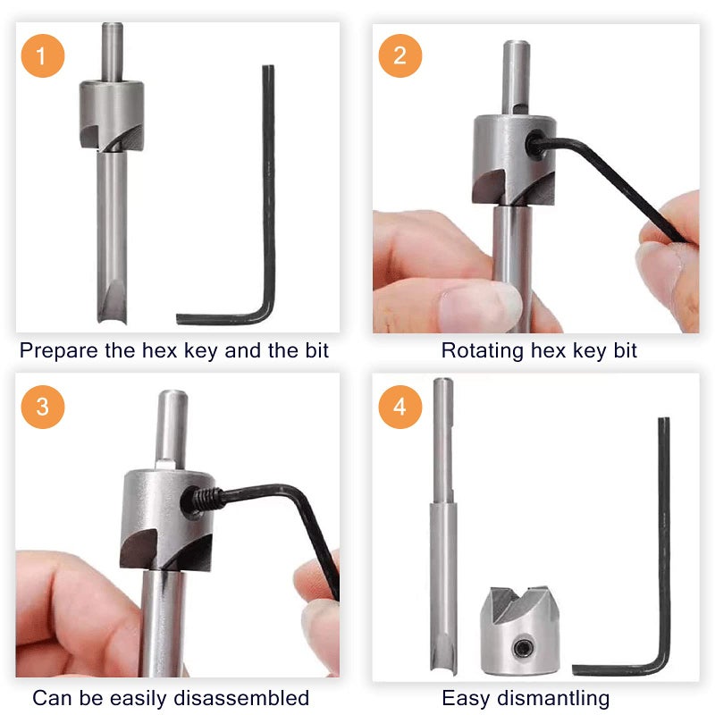 PHUKIMLONG Wood Turning Pen Barrel Kits,Turning Tools, Pen Mandrel MT2 (Pen Mill Kit- 7Pcs) - Image 3