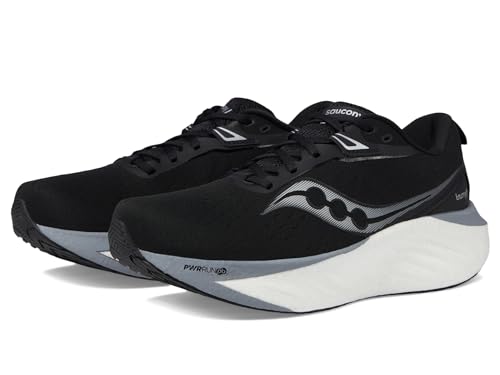 Saucony Triumph 22 Men's Running Shoe Black/White - Image 1