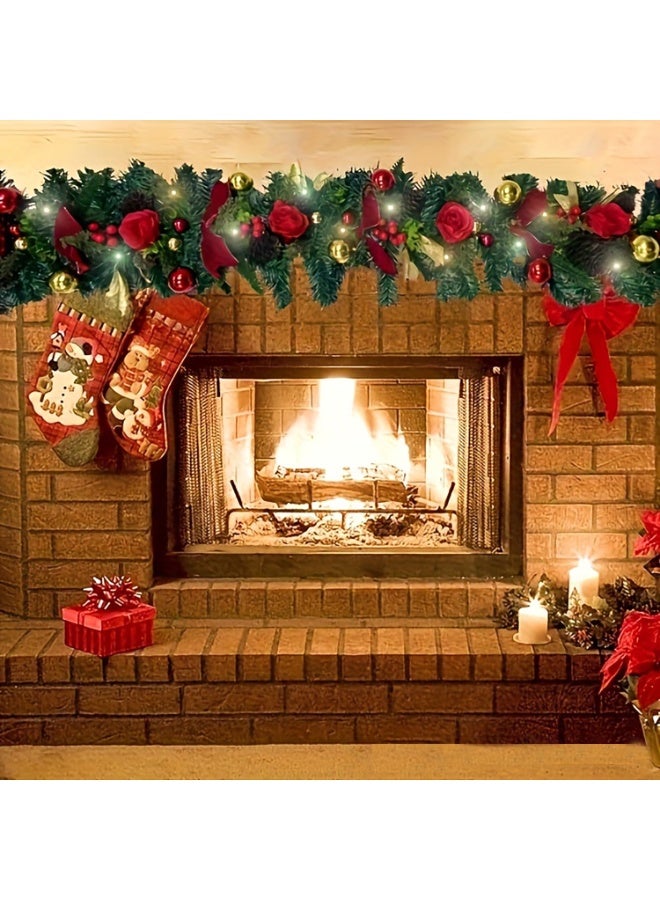 150 Cm Garland Bulk Artificial Garland Pine Tree Garland for Festive Tree Indoors and Outdoors Christmas Wreath Cane Decoration (E) - Image 5