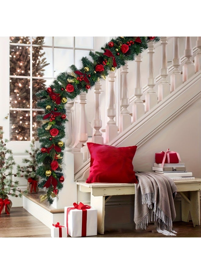 150 Cm Garland Bulk Artificial Garland Pine Tree Garland for Festive Tree Indoors and Outdoors Christmas Wreath Cane Decoration (E) - Image 4