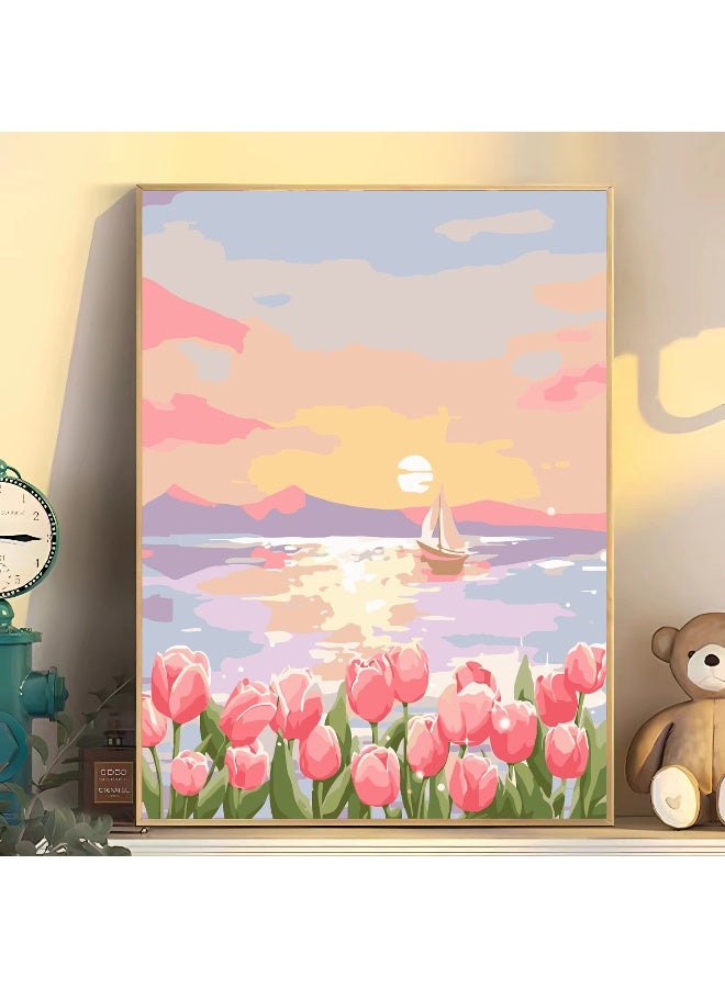 Anna DIY Hand-Painted Colorful Oil Painting Decor Kit - Image 1