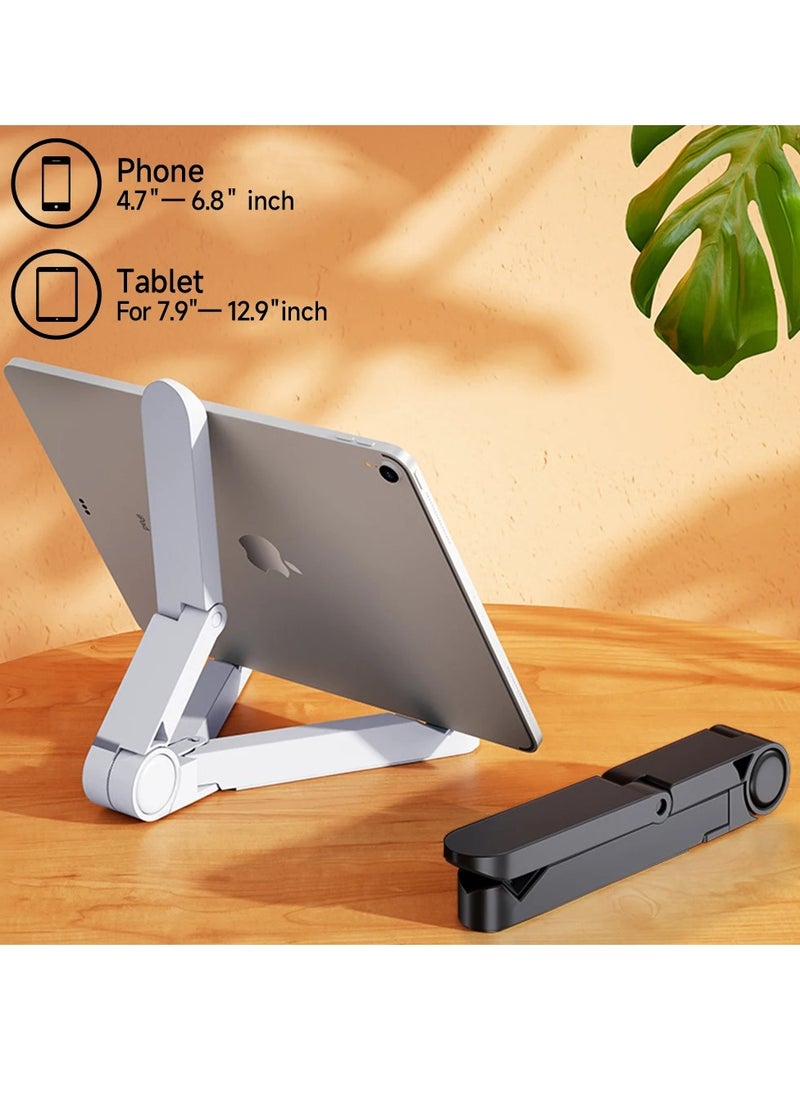 AROAQ - Tablet Stand Holder, Triangular Folding Bracket Tablet Holder, Adjustable And Flexible Simple Mobile Phone Holder, Easy To Carry Portable Fixed Tablet Stand For Mobiles And Tablets, (Yellow) - Image 1