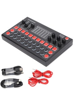 ELTRAZONE Live Sound Card, M9 Sound Card Set Bluetooth5.0 Stable Signal Live Sound Card Equipment Kit Compatible for Live Streaming, Bluetooth Interf Audio Mixer  - Image 1
