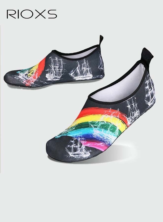 RIOXS Water Shoes For Men, Diving Socks Beach Shoes, Quick-Dry Beach Swim Surf Shoes, Men's Barefoot Swimming Socks, Slip-on Shoes For Snorkeling Surfing Kayaking Diving Walking  - Image 3