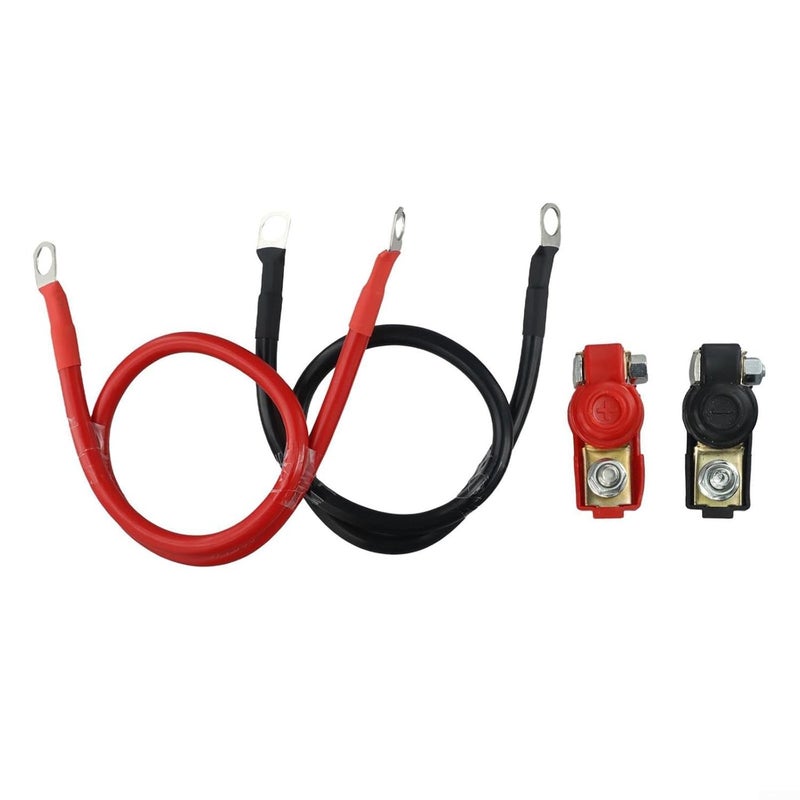 مجموعة كابلات بطارية 16 مم² 5AWG مع حلقات عين M8 للسيارات والقوارب والبطاريات الشمسية 12 فولت - Image 2