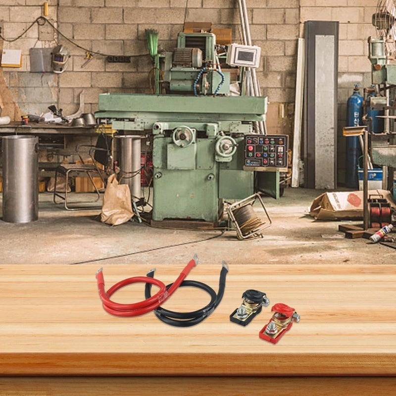 مجموعة كابلات بطارية 16 مم² 5AWG مع حلقات عين M8 للسيارات والقوارب والبطاريات الشمسية 12 فولت - Image 5