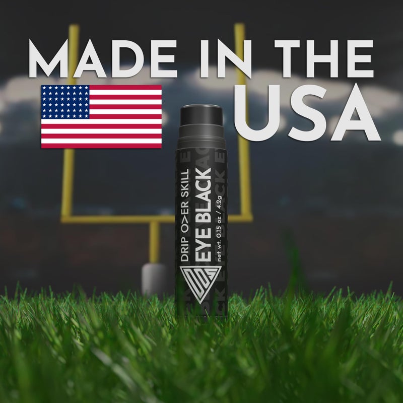 Drip Over Skill D.R.I.P Over Skill Eye Black Stick, Made in the USA with Natural Ingredients, Dermatologist Tested & Athlete Approved, Hypoallergenic Face Paint, Paraben & Fragrance Free Baseball Accessories, 1 Pack - Image 5