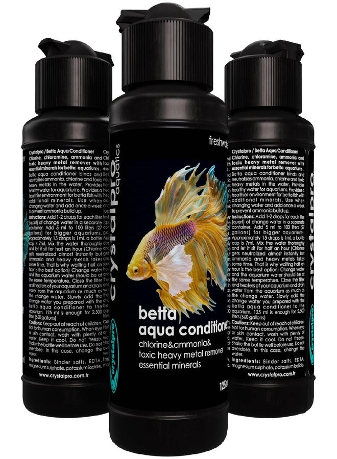 Crystalpro Betta Water Conditioner Treats 660 Gallons - Concentrated Betta Fish Water Conditioner Neutralizes Chlorine and Ammonia (4.2 Oz-125 ml) - Image 2
