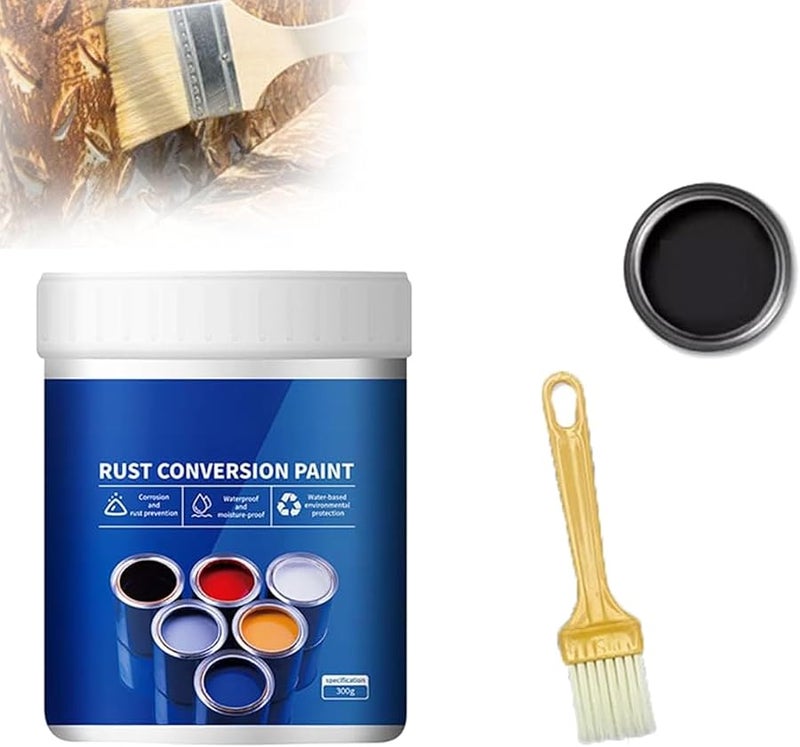 Black Rust Converter Paint Weatherproof Anti Rust Coating Water Based Metal Protection - Image 2