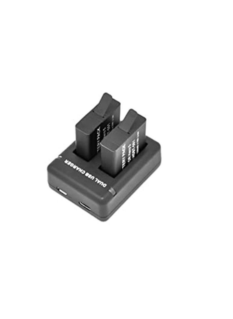 USB Dual Battery Charger for GoPro Hero 4 Camcorder