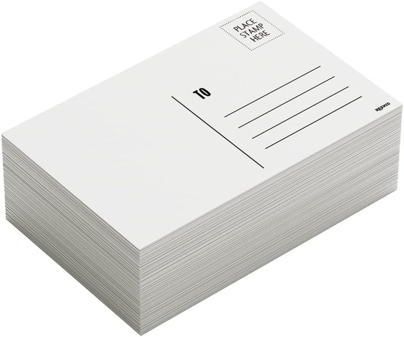 Reskid Blank Postcards for Mailing. 100 White 4x6 Blank Post Cards, Blank Mailable Postcards Set. 14pt Postcard Paper Cardstock, Bulk Post Card Pack. - Image 2