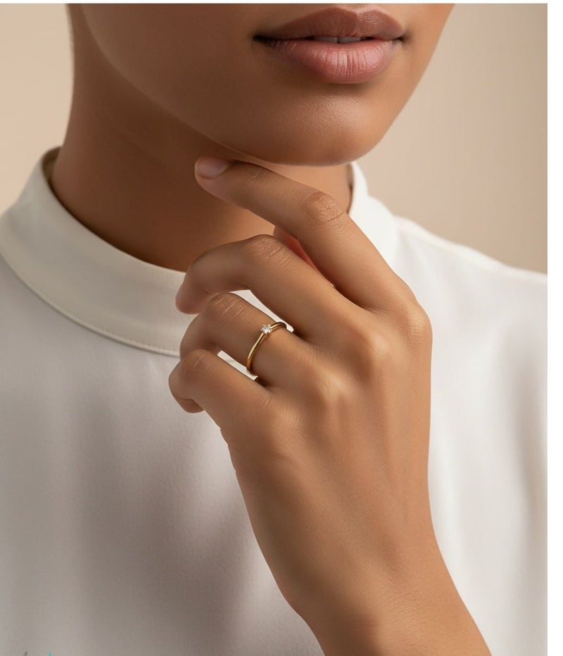 Ruby Art Gold 18K Pure Gold Women’s Ring - Premium Finish & Elegant Style - (1.51)  Gram - Image 2