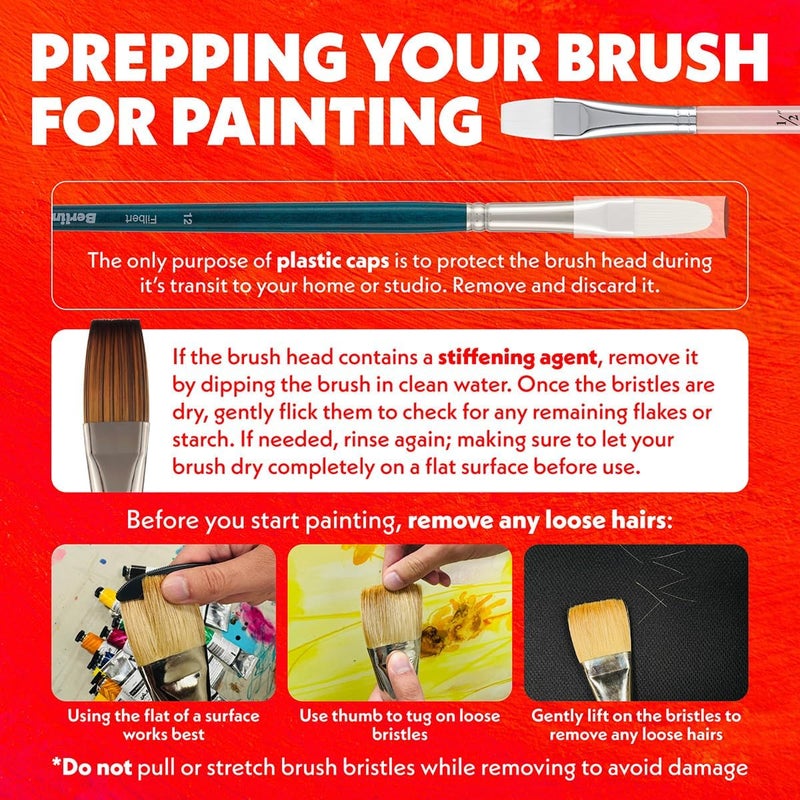 Creative Mark Art Supplies Large Mural Natural Hog Bristle Paint Brush - Filbert #30 - Artist Supplies for Acrylics, Watercolors, and Oils - Durable, Resilient, Seamless Ferrules - Image 2