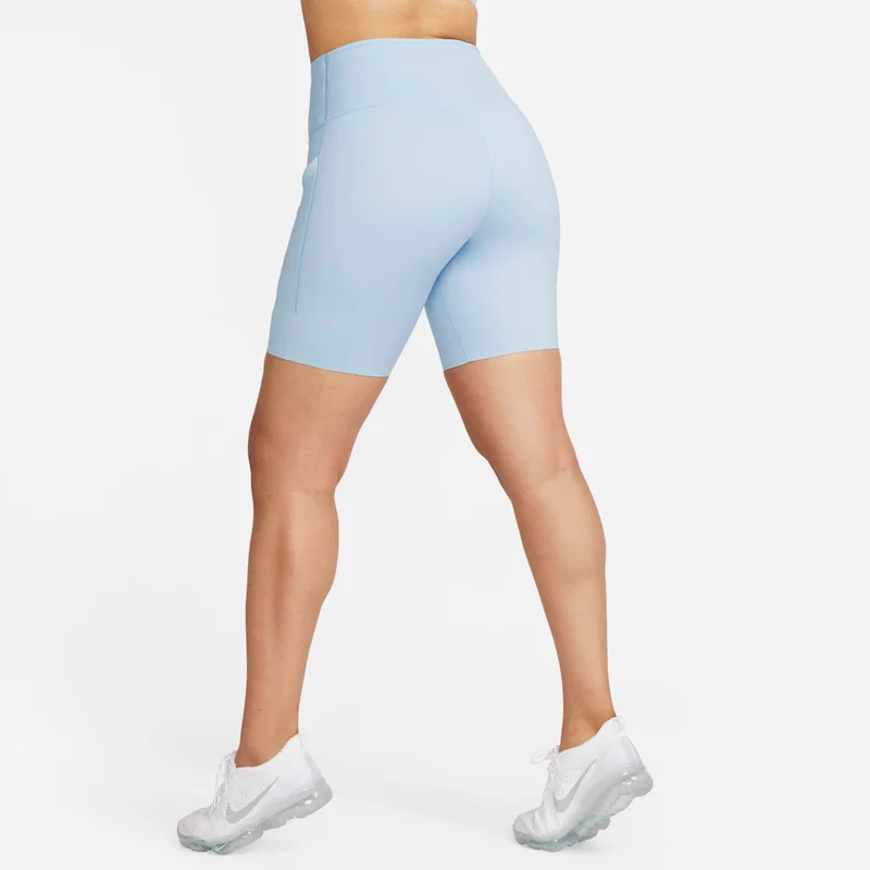 نايكي جو شورت فيرم-سابورت بايكر بخصر عالي وجيوب للنساء - 20 سم (تقريباً)