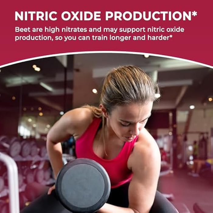 healblend Beet Root Gummies 200mg - Nitric Oxide Booster Beets with Iron for Heart Health, Circulation & Healthy Blood Pressure Support, Natural Flavored - 60 Gummy (1) - Image 4