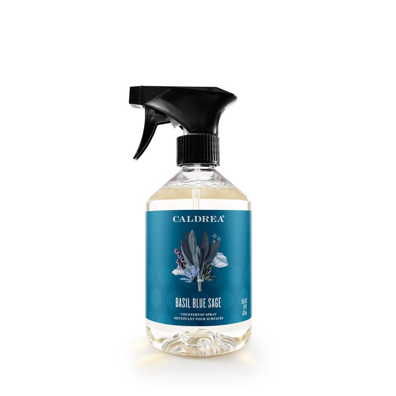 Caldrea Multi-surface CounterTop Spray Cleaner, Made With Vegetable Protein Extract, Basil Blue Sage, 16 Fl Oz - Image 1